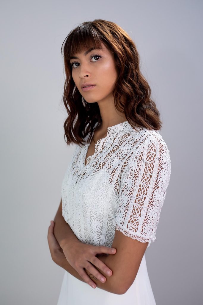 Daisy blusa de novia colección Calma Laura Escribano Atelier