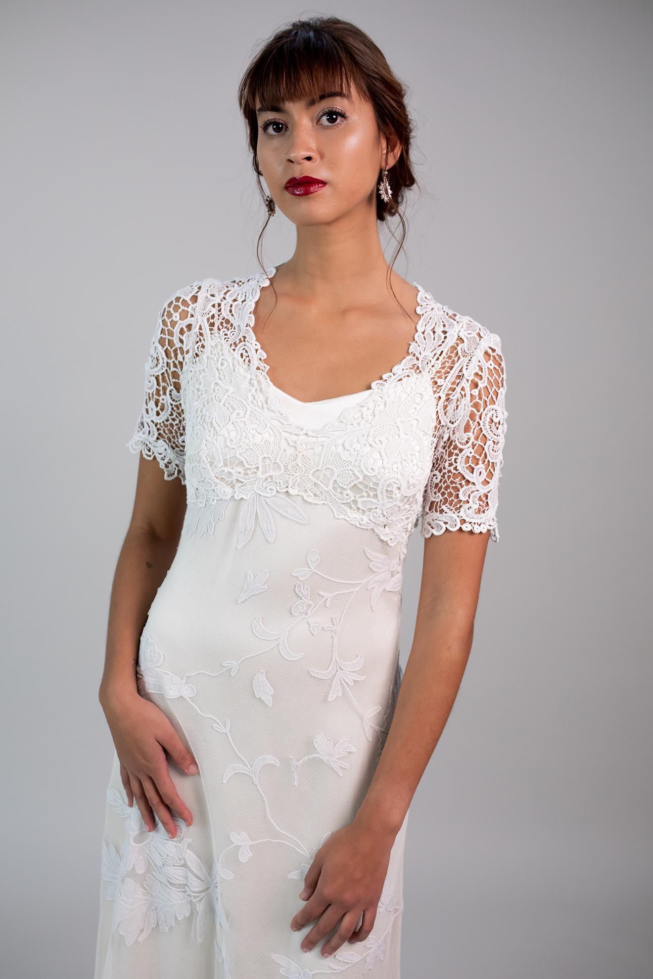 Guimaré vestido de novia colección Calma Laura Escribano Atelier